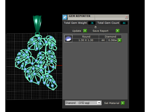 植物叶子吊坠 3D 打印模型