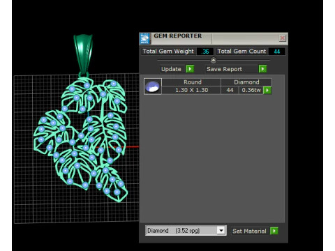 PLANT LEAVES PENDANT 3D Print Model