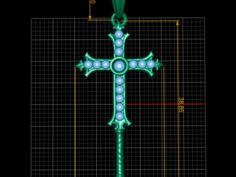 3D GOLD PENDANT 3D Print Model