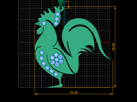 HEN PENDANT 3D Print Model