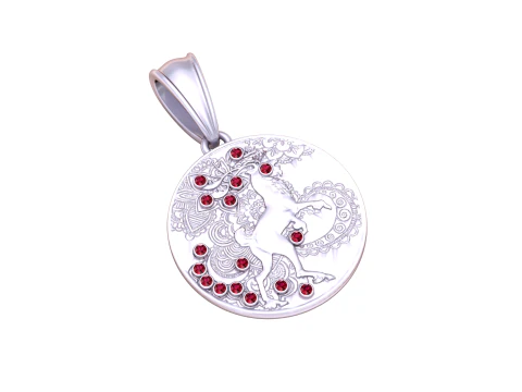 ROUND GOLD PENDANT 3D Print Model