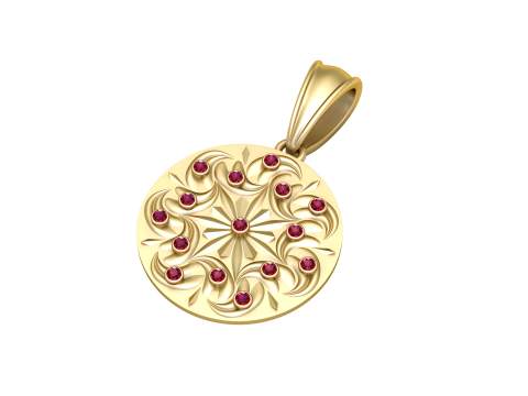 ROUND GOLD PENDANT 3D Принт Модель