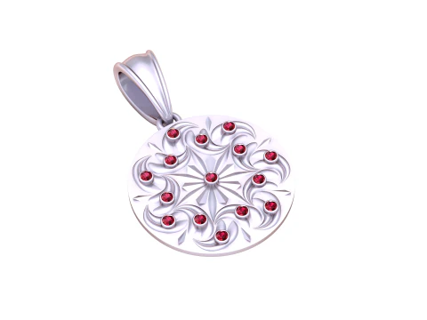 ROUND GOLD PENDANT 3D Print Model