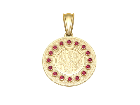 3D GOLD ROUND PENDANT 3D Принт Модель