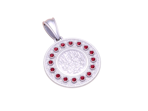 3D GOLD ROUND PENDANT Modello di stampa 3D