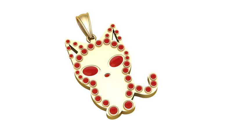 Cat pendant Model Cetak 3D .c4d .max .obj .3ds .fbx .stl .blend