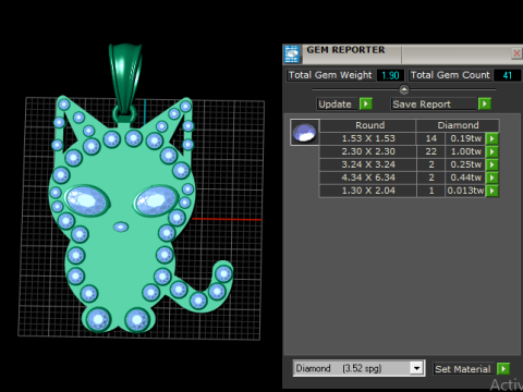 Cat pendant Model Cetak 3D