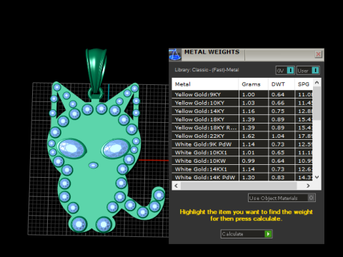Cat pendant Model Cetak 3D