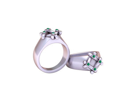 3D GOLD RING Modello di stampa 3D