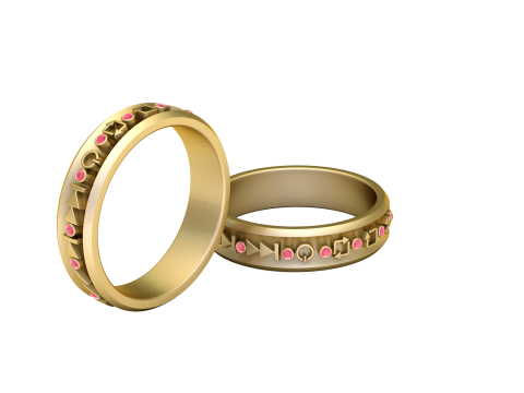 BRACELETS GOLD PENDANT 3D Print Model