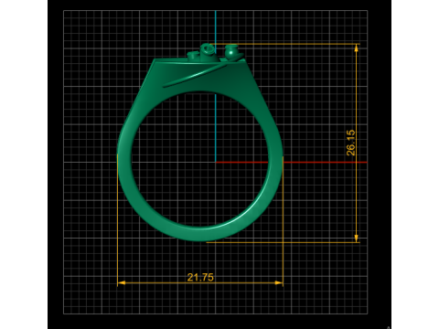 3D GOLD RING PENDANT 3D Print Model