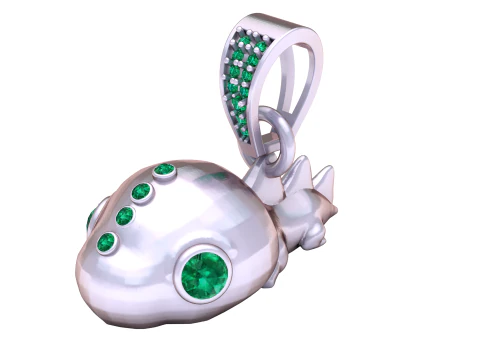 COCODILE GOLD PENDANT 3D Print Model