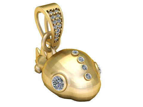 COCODILE GOLD PENDANT 3Dプリントモデル