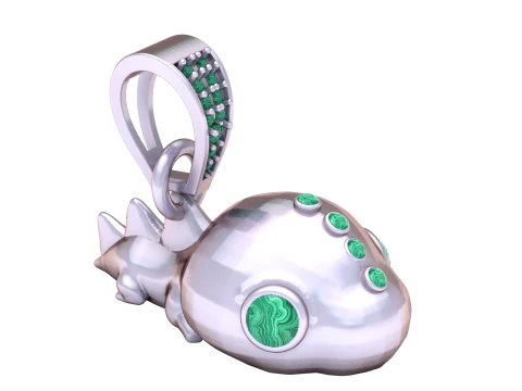 COCODILE GOLD PENDANT 3D Print Model