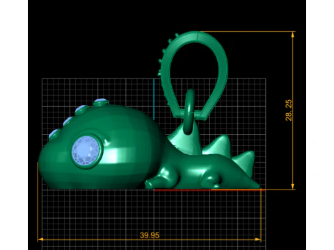 COCODILE GOLD PENDANT 3D Print Model