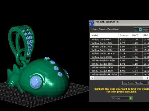 COCODILE GOLD PENDANT 3D Print Model