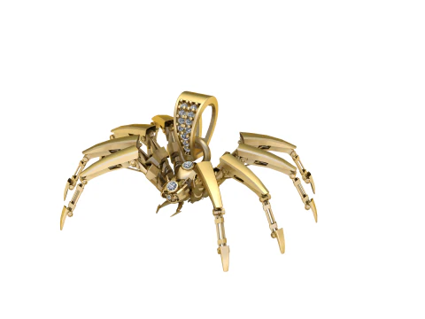 SPIDER GOLD PENDANT 3D Print Model