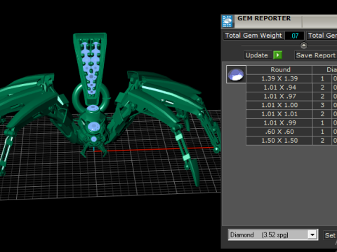 SPIDER GOLD PENDANT 3D Print Model
