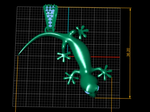 LIZARD PENDANT 3D Print Model