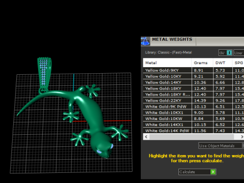 LIZARD PENDANT 3D Druckmodell
