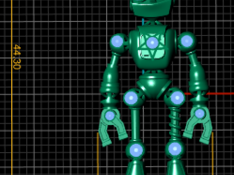Robot Gold Pendant 3D Print Model
