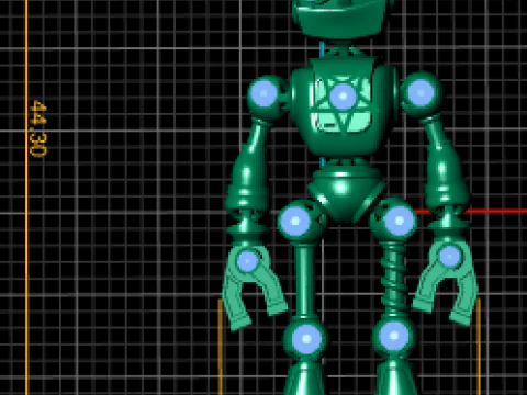 Robot Gold Pendant 3D Print Model
