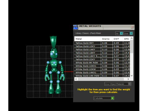 Robot Gold Pendant 3D Print Model
