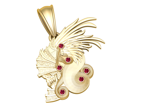 3D Gold Pendant 3D 打印模型