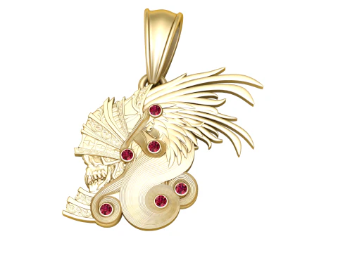 3D Gold Pendant 3D Print Model