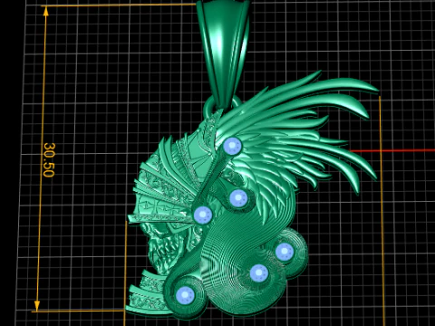 3D Gold Pendant 3D Print Model