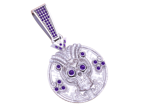 SKULL MEN PENDANT 3D 打印模型