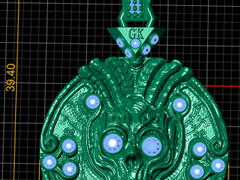 SKULL MEN PENDANT 3D 打印模型