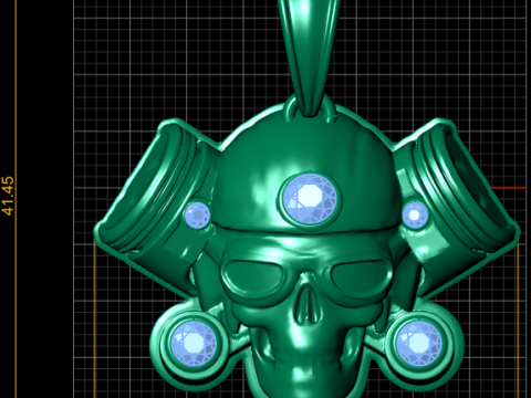 SKULL FACES PENDANT 3D Baskı Modeli
