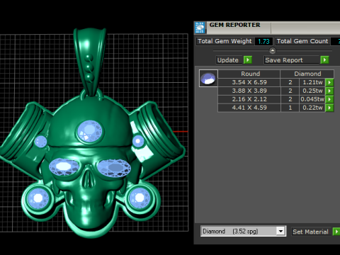 SKULL FACES PENDANT 3D Baskı Modeli
