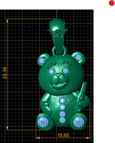 BEAR PENDANT 3D Print Model .c4d .max .obj .3ds .fbx .stl .blend 
