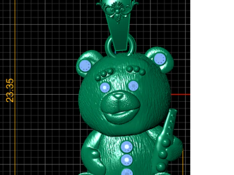 BEAR PENDANT 3D Print Model