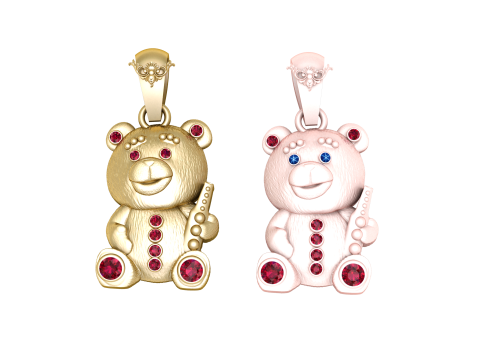 BEAR PENDANT 3D Print Model