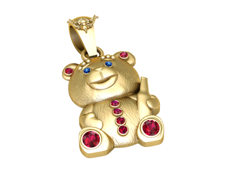 BEAR PENDANT 3D Print Model