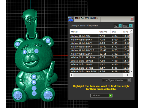 BEAR PENDANT 3D Print Model