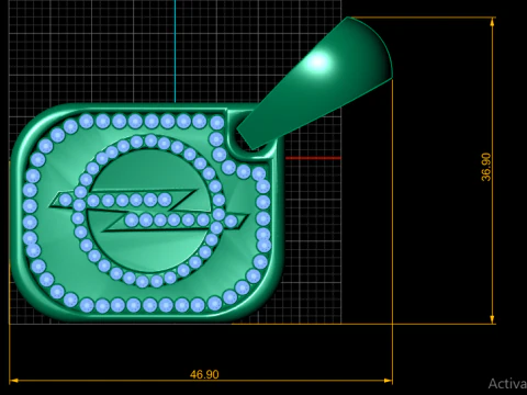 ENERGY GOLD PENDANT 3D Print Model