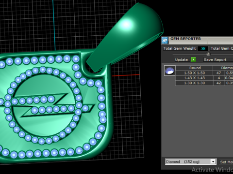 ENERGY GOLD PENDANT 3D printmodel
