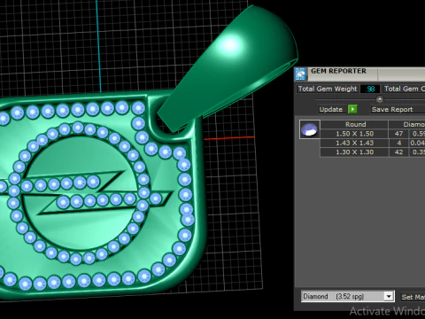 ENERGY GOLD PENDANT 3D Print Model