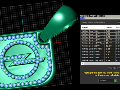 ENERGY GOLD PENDANT 3D Print Model