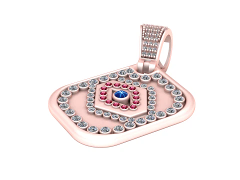 3D GOLD SQUAR PENDANT 3D Print Model
