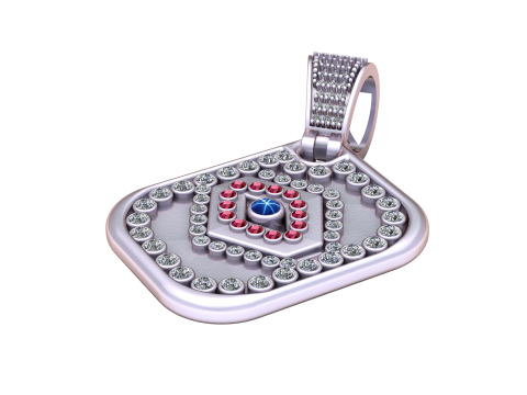 3D GOLD SQUAR PENDANT Model do druku 3D