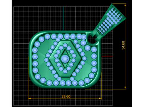3D GOLD SQUAR PENDANT Model do druku 3D