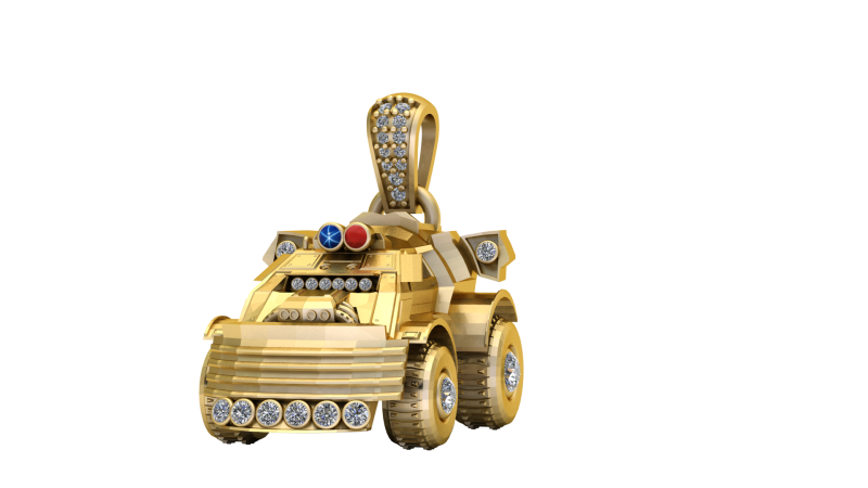 JEEB GOLD PENDANT 3D 프린트 모델 .c4d .max .obj .3ds .fbx .stl .blend 