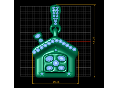 HOUSE PENDANT 3D Принт Модель