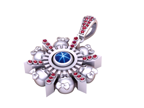 FLOWER GOLD PENDANT 3D 打印模型