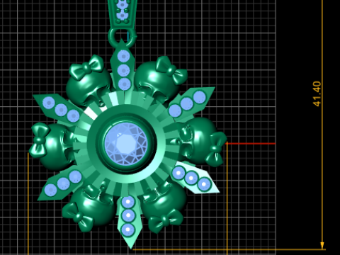 FLOWER GOLD PENDANT 3D 打印模型